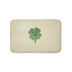 Classy Irish Lucky Shamrock Bath Mat