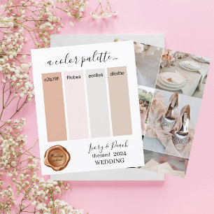 Classy Ivory Peach Wedding colours PaletPaper Shee