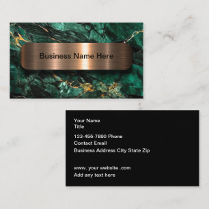 Classy Jade Stone Look Modern Business Cards