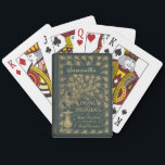 Classy Jane Austen Pride and Prejudice Book Lover Playing Cards<br><div class="desc">Personalised gift for a Jane Austen fan with a picture of Pride and Prejudice book cover,  dark green with a faux gilded peacock.</div>