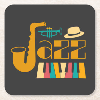 Classy Jazz Soul  Square Paper Coaster