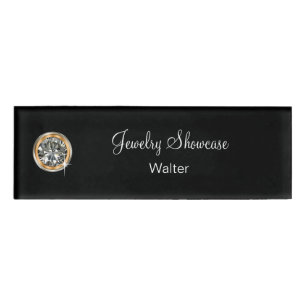 Classy Jeweller Faux DIamond Name Tag