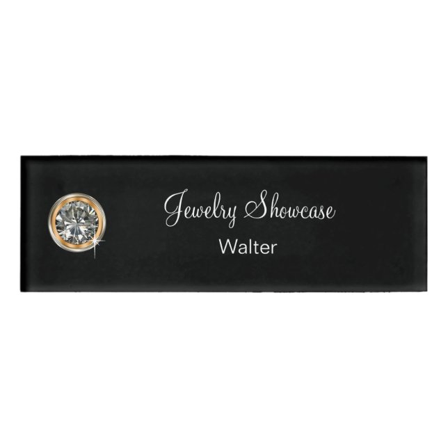 Classy Jeweller Faux DIamond Name Tag (Front)