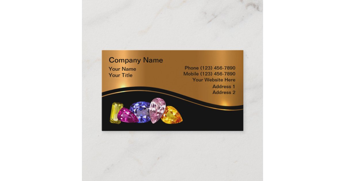 Classy Jewellery Bling Business Cards Zazzle
