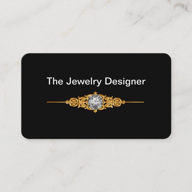 Classy Jewellery Designer Business Card (Front)