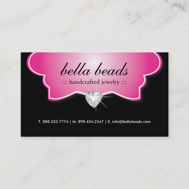 Classy Jewellery Designer Business Cards (Front)