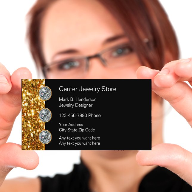 Classy Jewellery Store Business Card (Creator Uploaded)