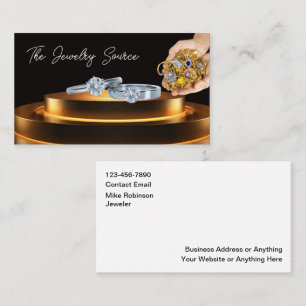 Classy Jewellery Store Business Cards Design