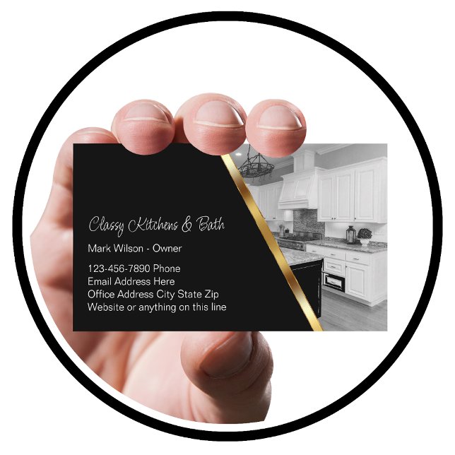 Classy Kitchen And Bath Remodeling Business Card (Creator Uploaded)