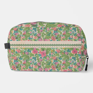 Classy kraft paper artwork Rustic botanical Green Dopp Kit