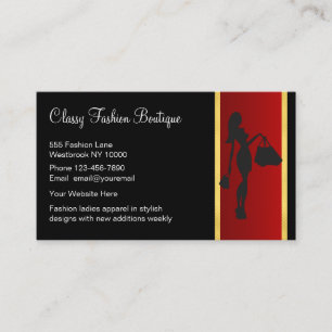 Classy Ladies Fashion Boutique Professional Business Card
