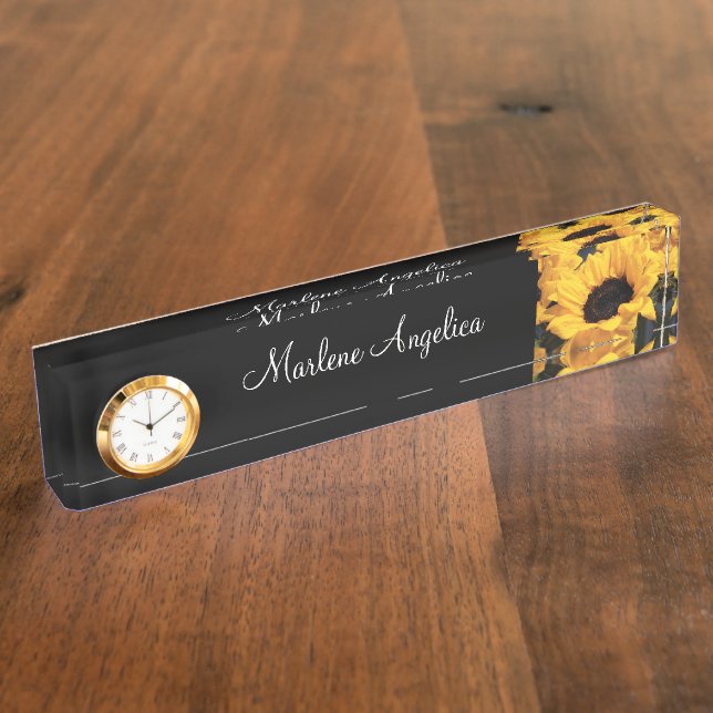 Classy Ladies Monogram Executive Desk Name Plates (Side)