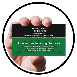 Classy Landscaping Business Cards Design