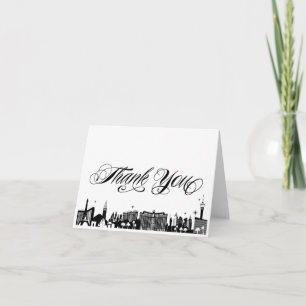 Classy Las Vegas Strip Skyline Thank You Card