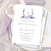 Classy Lavender, Purple, Pastel Monogram Wedding