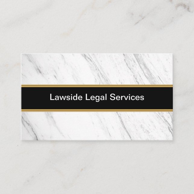 Classy Law Office Attorney Business Cards (Front)