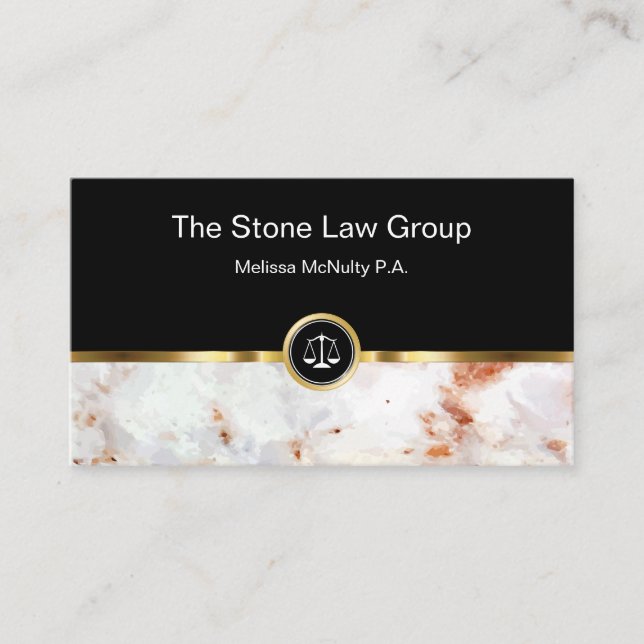 Classy Law Office Design Business Card (Front)