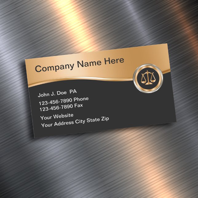 Classy Lawyer Attorney Office Magnetic Business Card (Creator Uploaded)