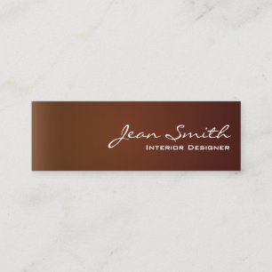Classy Leather Interior Design Mini Business Card