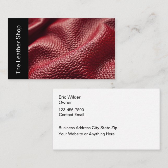 Classy Leather Shop Business Cards (Front/Back)
