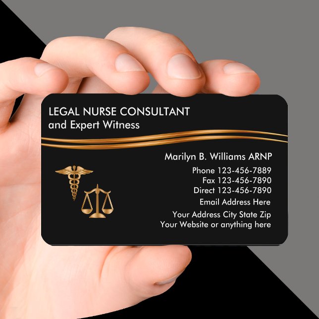 Classy Legal Nurse Practitioner Business Card (Creator Uploaded)
