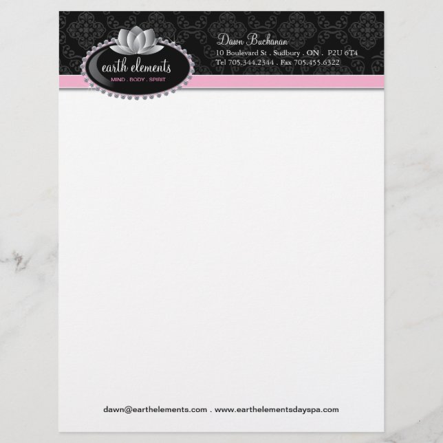 Classy Letterhead with Lotus (Front)