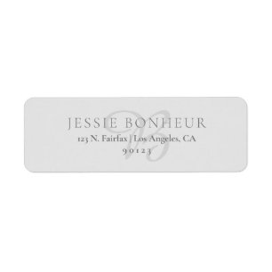 Classy Light Grey Return Address