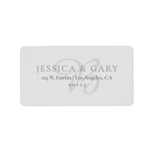 Classy Light Grey Return Address Label