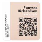 Classy Light Pink Modern Minimalist Notary QR Code