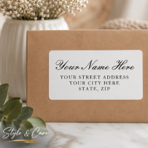 Classy Light Silver Return Address Labels