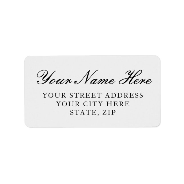 Classy Light Silver Return Address Labels (Front)