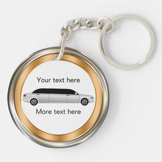 Classy Limo Car Service Promotional Keychains (Back)