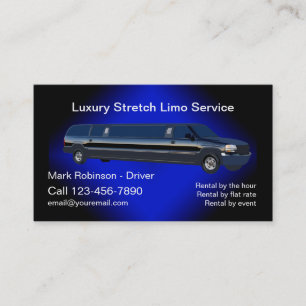Classy Limo Chauffer Driver Business Cards