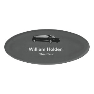 Classy Limousine Chauffeur Name Tag