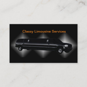 Classy Limousine Service Chauffeur Business Cards