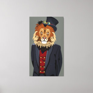Classy Lion Canvas Print