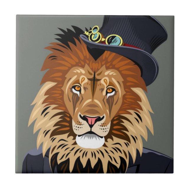 Classy Lion Tile (Front)