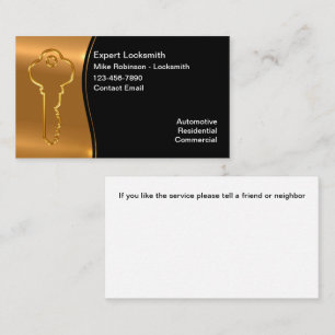 Classy Locksmith Business Card Design 