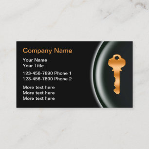 Classy Locksmith Unique Business Cards