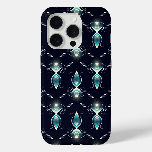Classy Look of Blue Gems with Glowing Light Case-Mate iPhone Case (Back)