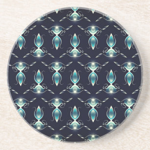 Classy Look of Blue Gems with Glowing Light Coaster