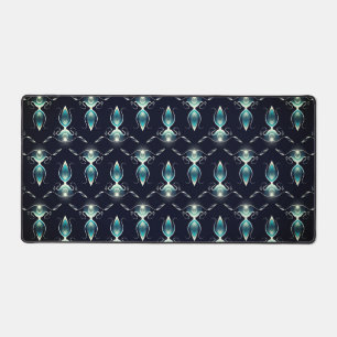 Classy Look of Blue Gems with Glowing Light Desk Mat
