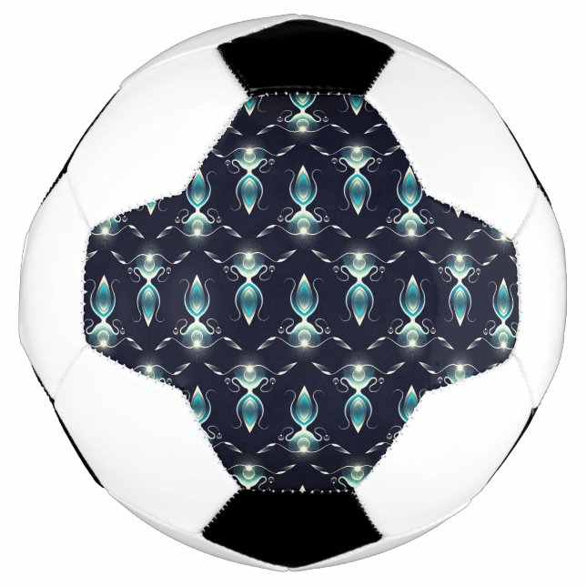 Classy Look of Blue Gems with Glowing Light Football (Front)