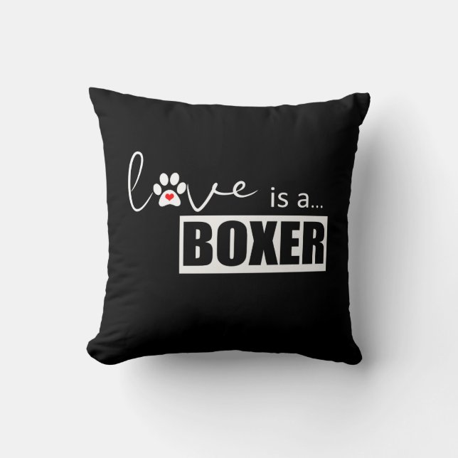 Classy Love is a Boxer Cushion (Front)