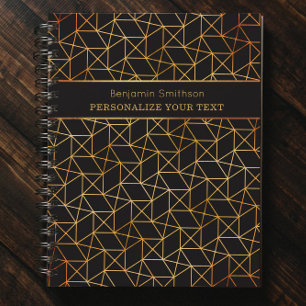     Classy Luxury Abstract Black Gold Professional Planner