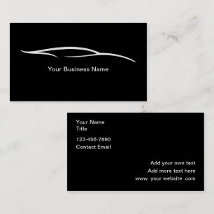 Classy Luxury Automotive Black Core  Business Card