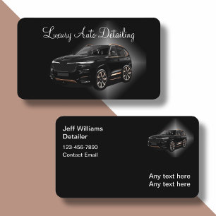 Classy Luxury Automotive Detailing Business Card