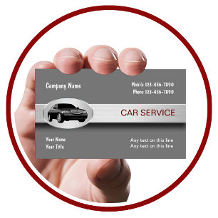 Classy Luxury Car Service Taxi Business Card
