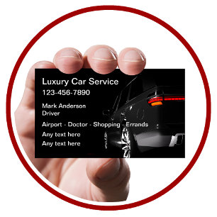 Classy Luxury Car Service Taxi Business Card