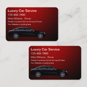 Classy Luxury Car Service Uber Business Cards